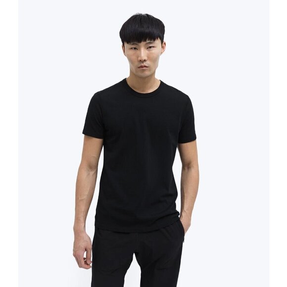 Reigning Champ Lightweight Jersey Crewneck T-Shirt Short Sleeve Black Men's L - Picture 1 of 7